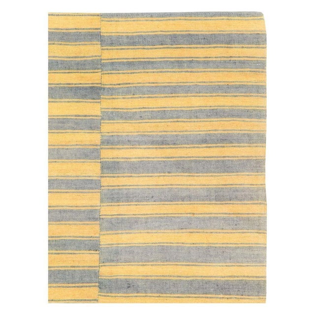 Galerie Shabab Collection Mid-20th Century Handmade Turkish Striped Flat-Weave Kilim Accent Rug For Sale - Image 4 of 10
