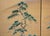 Wood 1960s Shōwa Era Japanese Silk Byobu Screen "Mountain Landscape With Pine Trees" For Sale - Image 7 of 18