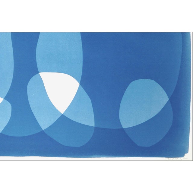 2020s 2026, Organic Minimalist, Modern Printmaking, Under the Abyss, Handmade Cyanotype Monotype on Watercolor Paper by Kind of Cyan For Sale - Image 5 of 8