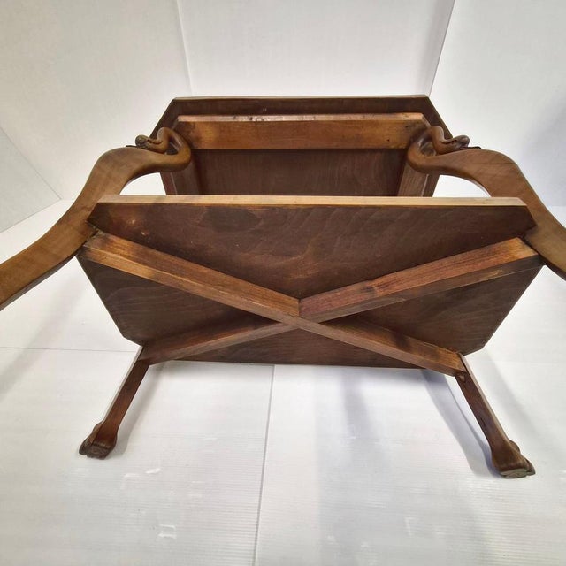 Vintage Art Deco Art Nouveau Console Table with Swans and Lions Claws, 1940s For Sale - Image 9 of 18