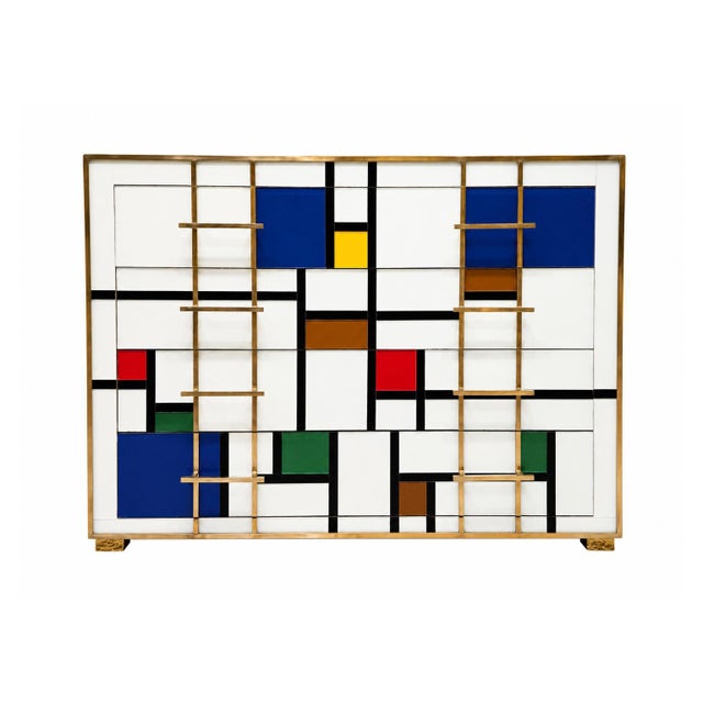 1980s Four-Drawer Murano Glass Chest of Drawers, 1980s For Sale - Image 5 of 5