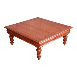 Baker Furniture Italian Provincial Maple Coffee Table, Newly Refinished For Sale