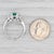 Green 1.10ctw Oval Emerald Diamond Ring 14k White Gold Size 4.5 For Sale - Image 8 of 8