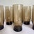 Mid-Century Modern Set of 7 Mid-Century Modern Smoky Brown Sculptural Highball Glasses For Sale - Image 3 of 5