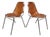 Vintage Italian Les Arcs Chairs in Camel Leather by Charlotte Perriand for Dal Vera, 1970s, Set of 2 For Sale