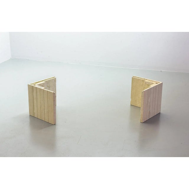 Travertine Coffee Table with Floating Faceted Top from Roche Bobois, 1970s For Sale - Image 12 of 18