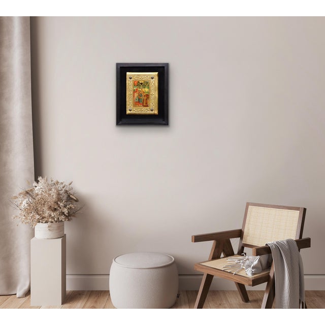 Icilio Federico Joni, Painted Gesso, Gilt and Wood Tavolette Book Cover Binding, 1890s, Oil & Cedar & Gesso For Sale - Image 15 of 18