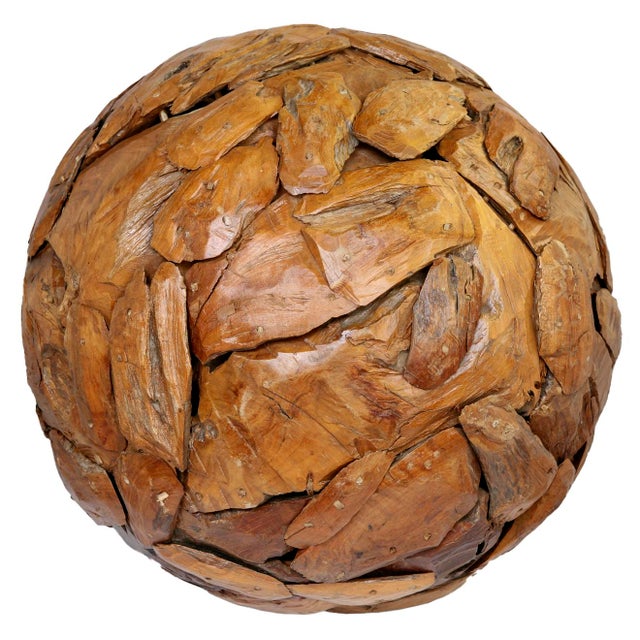 Abstract A Vintage X-Large Wooden Ball For Sale - Image 3 of 10