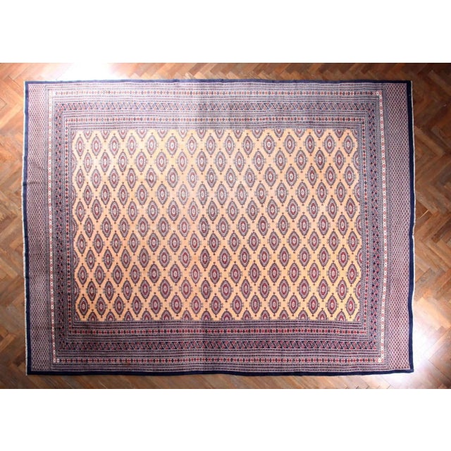 Textile Pakistani Karachi Rug in Wool and Cotton For Sale - Image 7 of 7