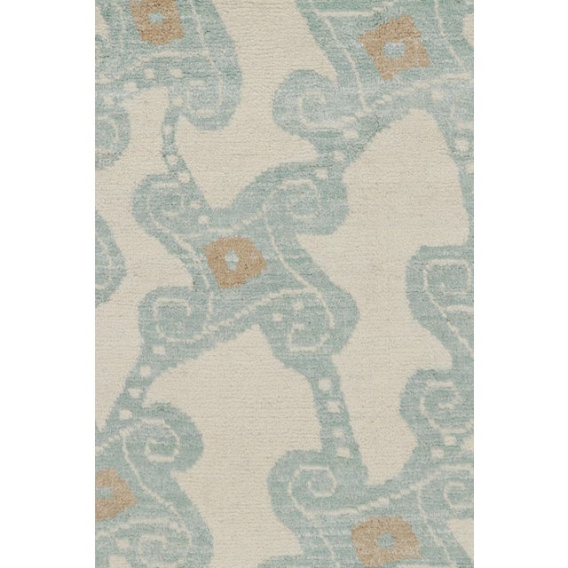 Art Deco Rug & Kilim’s French Art Deco Style Rug in White With Colorful Geometric Patterns For Sale - Image 3 of 7