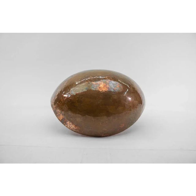Huge Hand-Forged Hammered Copper Artist Wall Candle Holder, 1950s For Sale - Image 5 of 12