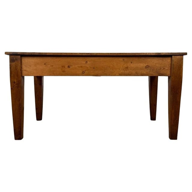 Brown Large 19th Century Antique English Pine Farmhouse Writing Table For Sale - Image 8 of 12