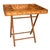 A charming vintage folding bamboo and woven rattan tray table that perfectly captures the relaxed sophistication of...