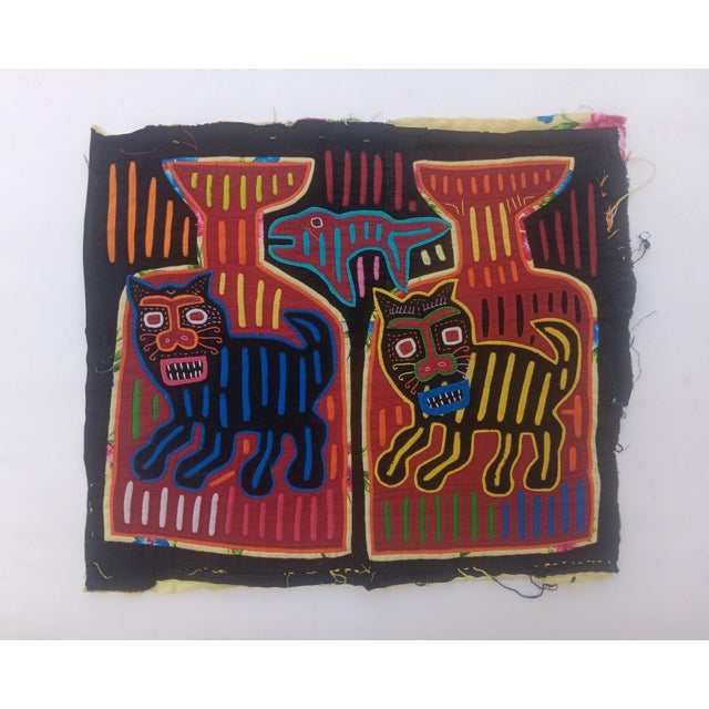 Mola Fabric by Cuna Indians from San Blas Island, Panama, 1970s For Sale - Image 4 of 5