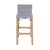 Spritely Home Accent Furniture Serienna 30 in. Seat Height Rectangular Rattan Low Back Bar Stool, Gray/White Dot / Natural Rattan Frame For Sale - Image 4 of 9