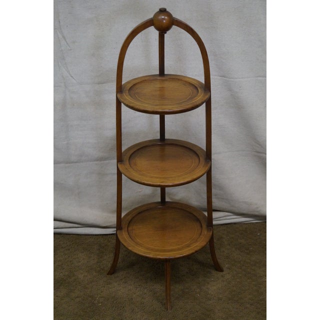 Biggs Mahogany Regency Style 3 Tier Muffin Stand Chairish