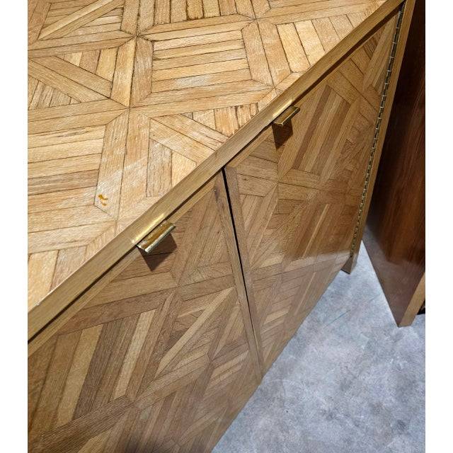 Mid 20th Century Pair of Mid-Century Parquetry Cabinets/Servers For Sale - Image 5 of 12