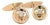 Diamond 14k Yellow Gold Cufflinks Certified, Pair For Sale