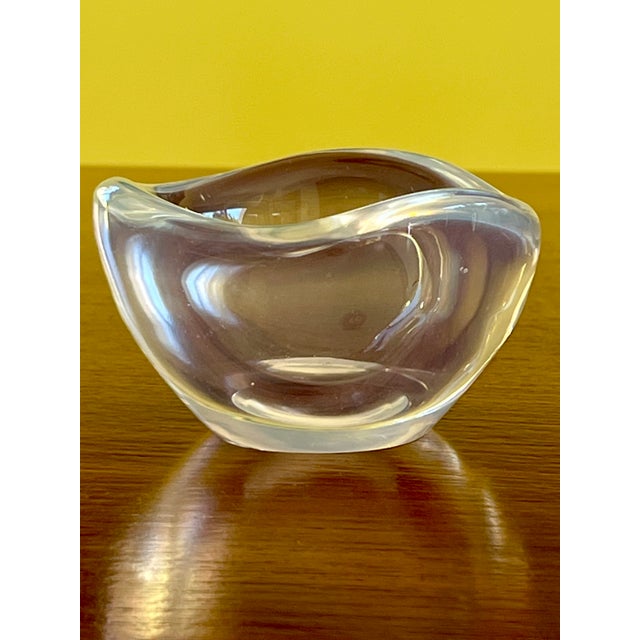 An exceptional example of mid-century modern Scandinavian glass art, this miniature organically sculpted "Selena" series...