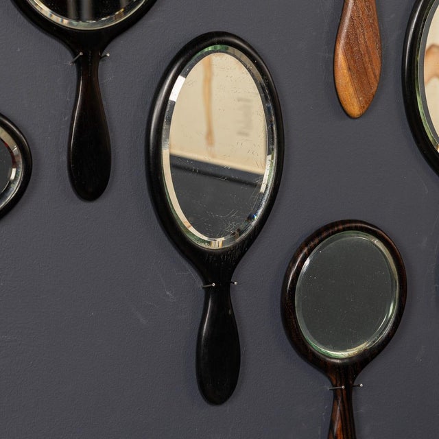Antique Wooden Hand Mirrors, 19th Century, Set of 25 For Sale - Image 13 of 18