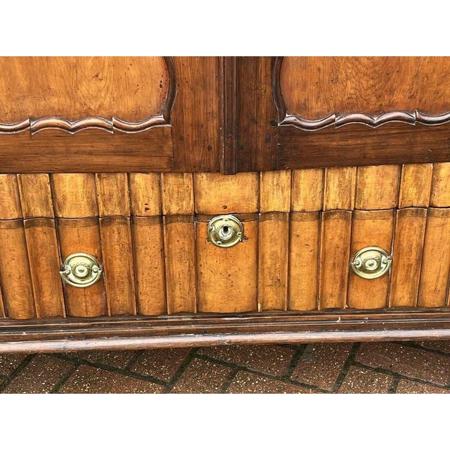 Wood Antique Cabinet with Key For Sale - Image 7 of 12