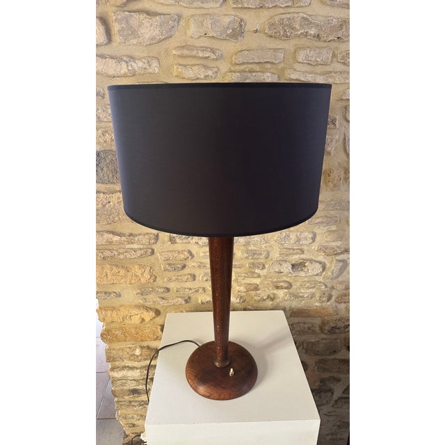 Wood Art Deco Shell Lamp, 1940s For Sale - Image 7 of 17