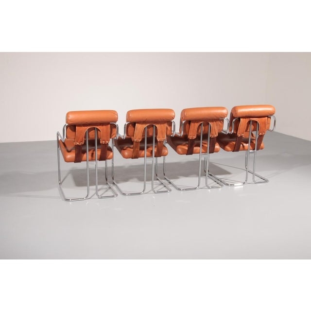 1970s Italian Tucroma Chairs by Guido Faleschini for i4 Mariani, 1970s, Set of 4 For Sale - Image 5 of 14