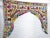 Majestic entirely handmade window or door topper, valance, pelmet, from Barmer or Gujrat, India. This desert town near...