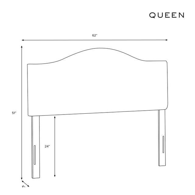 Kenmore Headboard in Blue Citrine Loiret, Queen For Sale In Chicago - Image 6 of 7