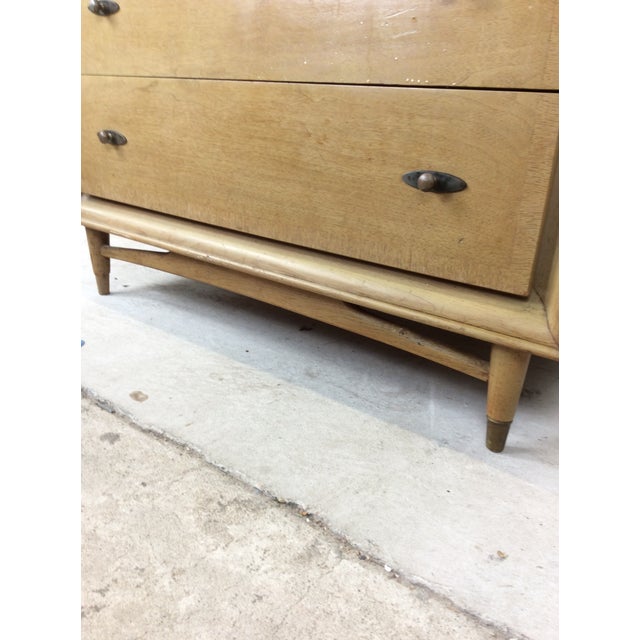 Mid Century Modern Highboy Dresser With Limed Walnut Finish For Sale - Image 18 of 18
