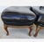 Black Chateau Dax French Provincial Black Top Grain Leather Lounge Chair & Ottoman For Sale - Image 8 of 10