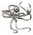 Decorative Silver Octopus Figurine For Sale