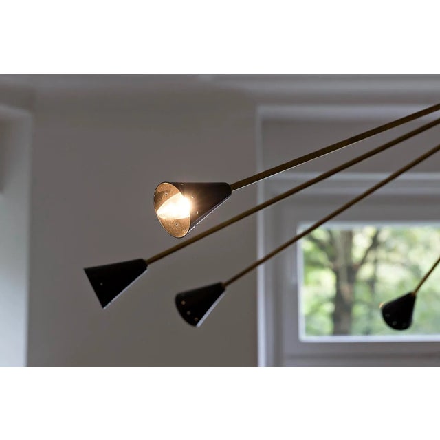 Large Italian Sputnik Chandelier from Stilnovo, Italy, 1960s For Sale - Image 9 of 11