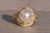The Malibu Creek: Pearl and Natural Diamond Swirl Ring in Yellow Gold For Sale - Image 9 of 11