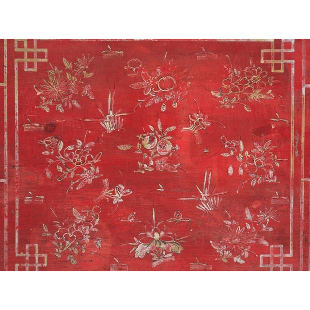 Wood Antique Chinese Qing Dynasty Painted Dongbei Chest For Sale - Image 7 of 9