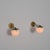 Metal Vintage Italian Green Enameled Metal and Opaline Glass Wall Sconces, 1950s, Set of 2 For Sale - Image 7 of 15