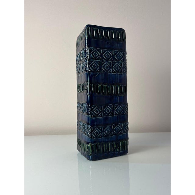 Aldo Londi Rimini Blue Vase by Aldo Londi for Bitossi For Sale - Image 4 of 11