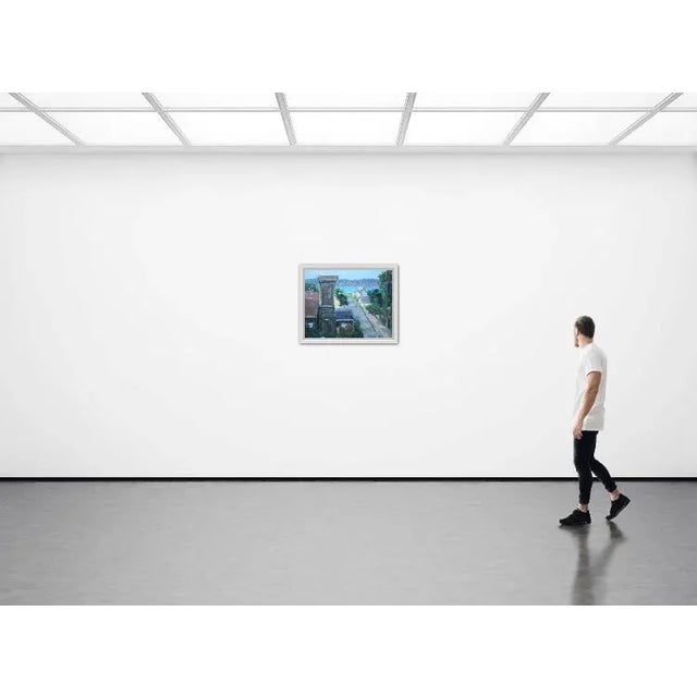 Contemporary Impressionist Art, Mendocino Tower View Oil Painting For Sale - Image 4 of 8