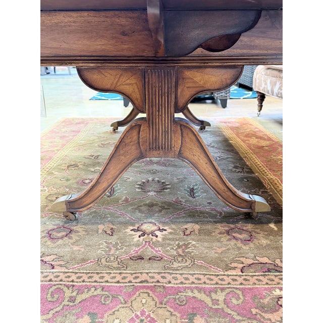 Jonathan Charles Parquetry Top Drop Leaf Cocktail Table For Sale - Image 10 of 12