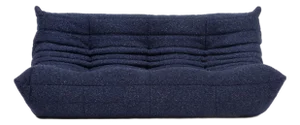 Restored Ligne Roset Togo 3-Seater in Indigo Grain Bouclé - Vintage European Original