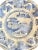 Late 20th Century Vintage Hand-Painted Blue and White Chinoiserie Ruffle Bowl With Island Pagoda Scene. For Sale - Image 5 of 10