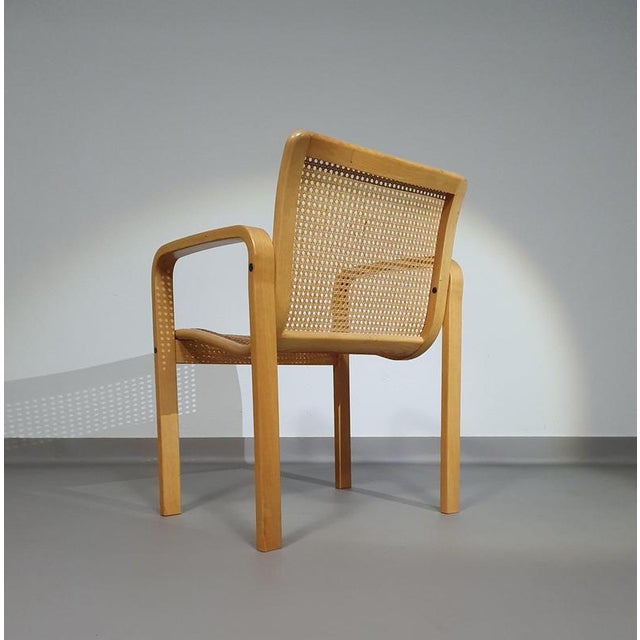 Wood Beechwood and Webbing Chair by Olivo Pietro, Italy, 1970s For Sale - Image 7 of 18