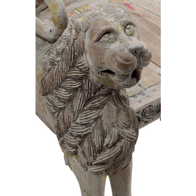 Late 19th Century Anglo-Indian Peacock and Lion Throne Chair For Sale - Image 15 of 17