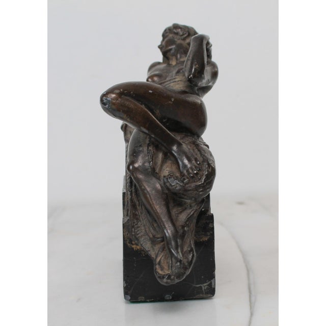 Vintage Female Figure Bookend Sculpture For Sale - Image 4 of 12
