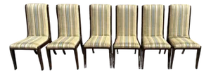 Set of 6 William Doezema for Mastercraft Amboyna Wood Dining Chairs - 1970’s