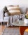 Contemporary Casa Cubista Handmade Camel Striped Cotton Pillow For Sale - Image 3 of 5