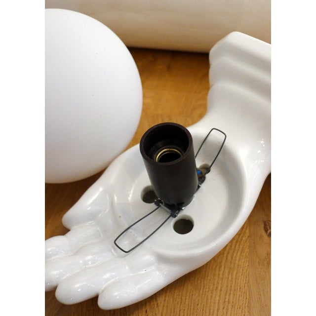 Vintage Wall Sconce with Frosted Opaline Globe, 1970s For Sale - Image 11 of 12