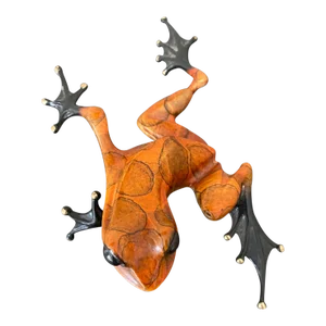 Vintage 1990's Frogman Tim Cotterill "Jackpot" Bronze Frog Sculpture