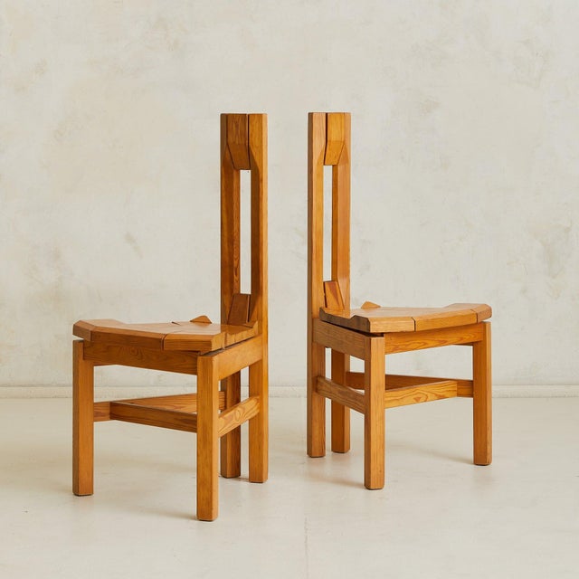 A mid-century Scandinavian dining set composed of a 1960s Finnish bistro table paired with two sculptural Rantasipi...