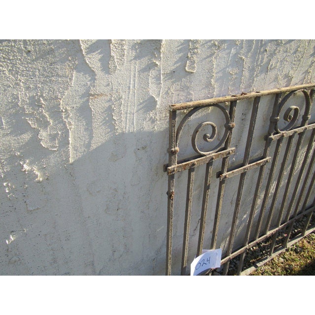 1900 - 1909 Antique Victorian Iron Gate Window Garden Fence Architectural Salvage Door #024 For Sale - Image 5 of 6